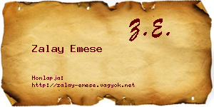 Zalay Emese névjegykártya